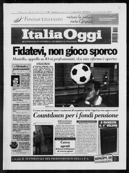 Italia oggi : quotidiano di economia finanza e politica